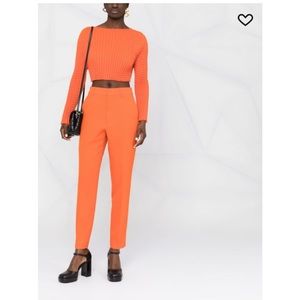 NWT: AMI Paris high-waisted tailored trousers size 40 (US size 8) in orange